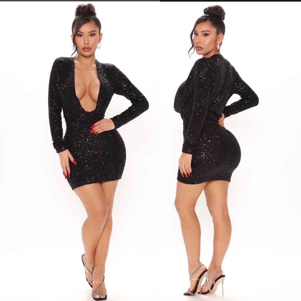 Keep shining sequin Fashion Nova mini dress